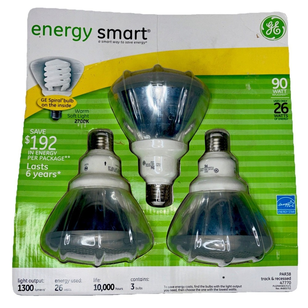 NEW GE Energy Smart Track‎ Recessed Bulbs 90 Watt 3 pack